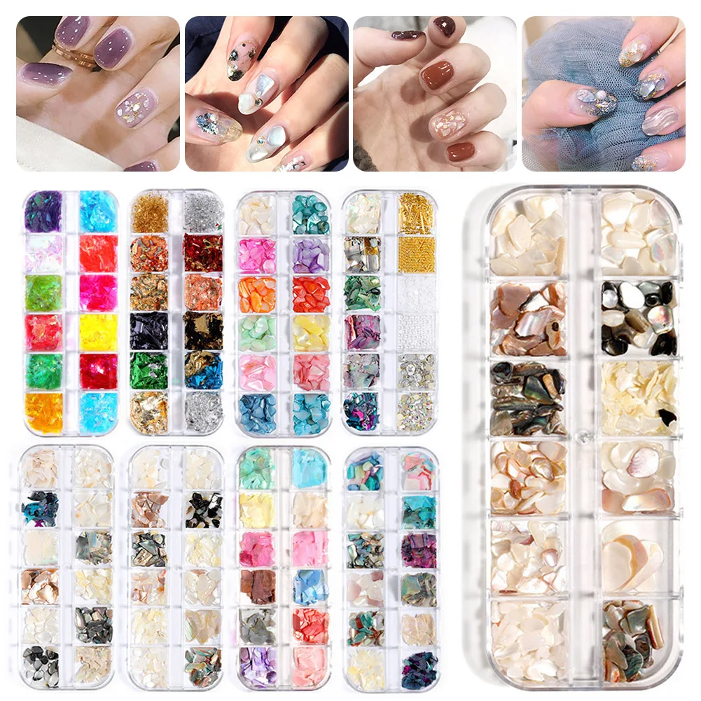 12 Color Nails Abalone Shell Fragments Texture Glitter Natural Sea Shell 3D Charm Nail Art Decoration Slice Manicure Accessories
12 Color Nails Abalone Shell Fragments Texture Glitter Natural Sea Shell 3D Charm Nail Art Decoration Slice Manicure Accessories