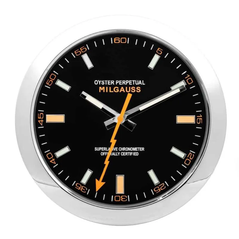 WALL CLOCK - MILGAUSS II Luxury Design Clock Metal Art Watch Design Wall Clock with Corresponding Logos
WALL CLOCK - MILGAUSS II Luxury Design Clock Metal Art Watch Design Wall Clock with Corresponding Logos