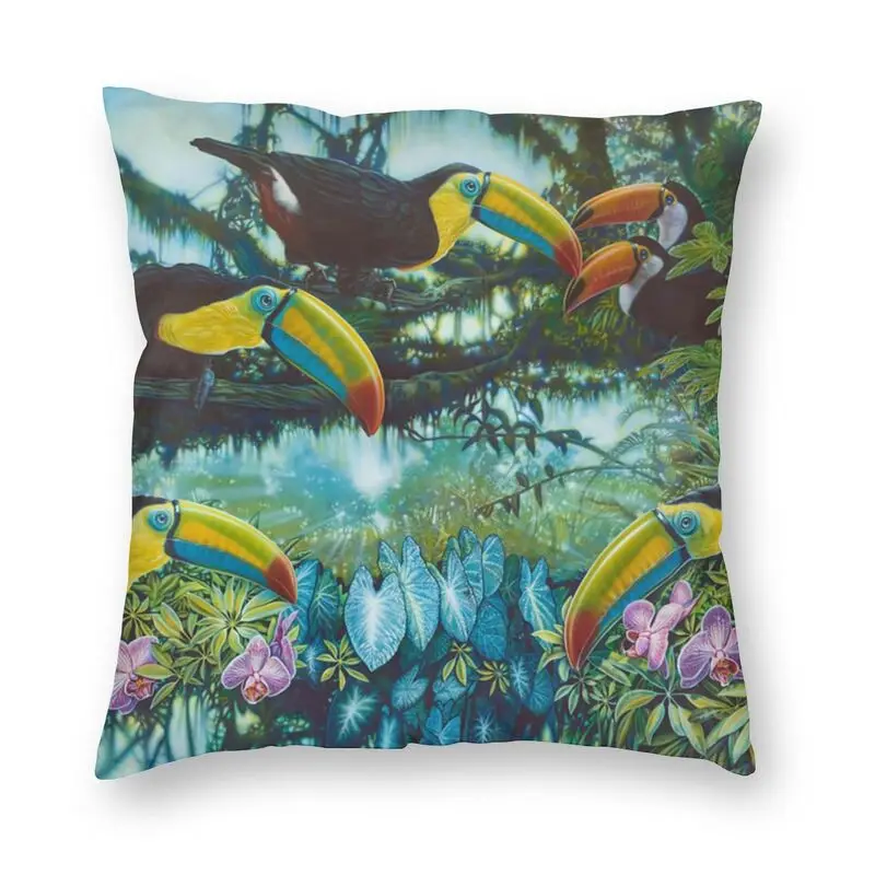Чехол для диванной подушки Toucan с 3D принтом в виде тропической природы, дикой природы 
Чехол для диванной подушки Toucan с 3D принтом в виде тропической природы, дикой природы