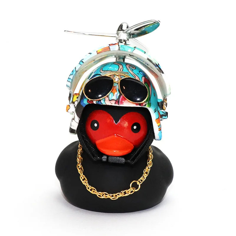 Car Ornament Helmet Broken Wind Small Black Duck Dashboard Car Dashboard Ornaments with Propeller Helmet Accessories Decoration 
Car Ornament Helmet Broken Wind Small Black Duck Dashboard Car Dashboard Ornaments with Propeller Helmet Accessories Decoration