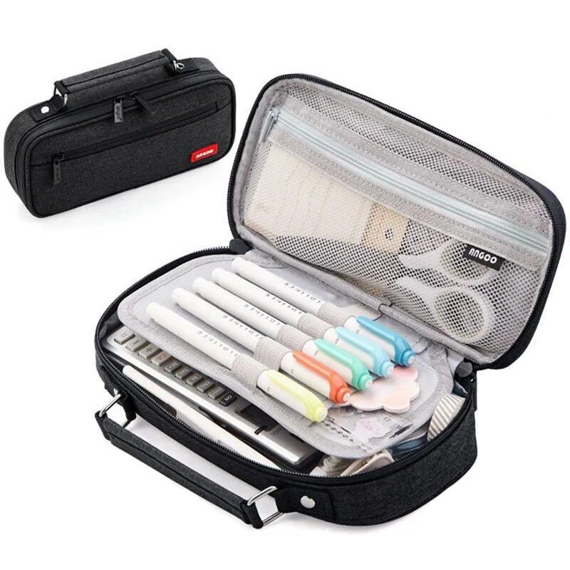 Large Capacity Multifunctional Pencil Case Canvas Stationery Retro Style Literary Pencil Case Black Office Supplies 23.5*11*4 Cm
Large Capacity Multifunctional Pencil Case Canvas Stationery Retro Style Literary Pencil Case Black Office Supplies 23.5*11*4 Cm