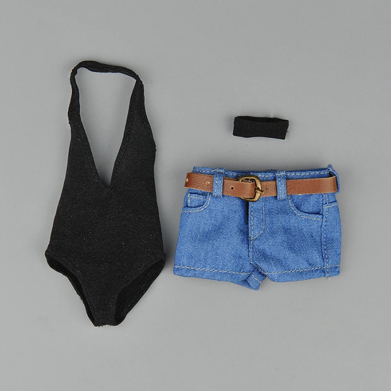 1/6 Scale Women Sexy Low-cut Onesies Clothing Female Denim Shorts Clothes Set for 12" Female Action Figure
1/6 Scale Women Sexy Low-cut Onesies Clothing Female Denim Shorts Clothes Set for 12" Female Action Figure