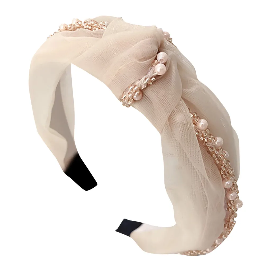 Chiffon Pearl Female Headband Fashion Bow Knot Elegant Ladies Hairband Simple Sweet Western Style Vintage Girls Hair Headband
Chiffon Pearl Female Headband Fashion Bow Knot Elegant Ladies Hairband Simple Sweet Western Style Vintage Girls Hair Headband