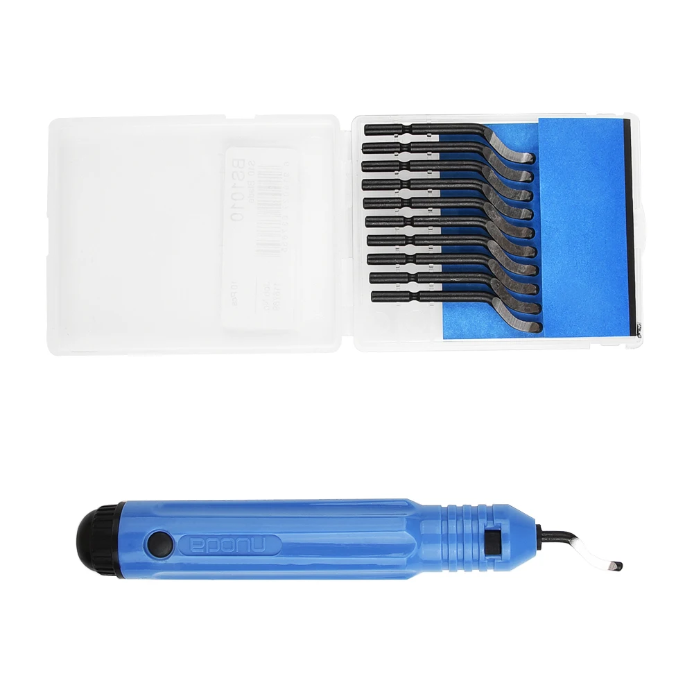 NB1100 Handle Burr Metal Repair Deburrer Deburring Tool Kit 1with 10pcs BS1010 Rotary Deburr Blades
NB1100 Handle Burr Metal Repair Deburrer Deburring Tool Kit 1with 10pcs BS1010 Rotary Deburr Blades