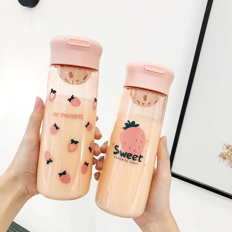 Cup Women's Cute Portable Plastic Cups Summer Students' High Value Large-capacity Trend In Summer Small Cups Cute Water Bottle 
Cup Women's Cute Portable Plastic Cups Summer Students' High Value Large-capacity Trend In Summer Small Cups Cute Water Bottle