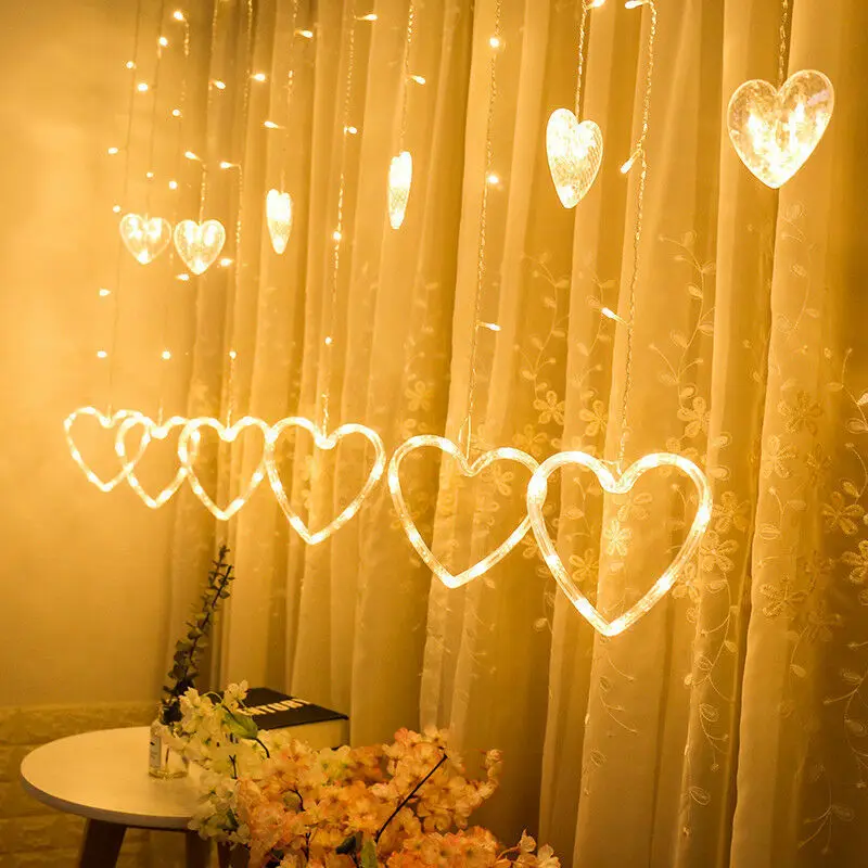 New Year 2.5M EU/US Plug Heart Shaped Curtain Light Fairy String Lights Christmas Garland Outdoor for Party Home Wedding Decor
New Year 2.5M EU/US Plug Heart Shaped Curtain Light Fairy String Lights Christmas Garland Outdoor for Party Home Wedding Decor