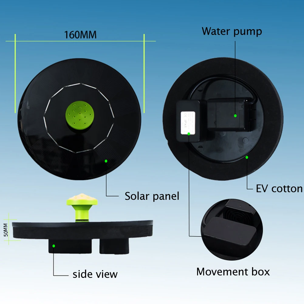 Fountain Flowers Shaped Panel Solar Powered Bird Bath Floating Water Fountain Pump Outdoor Swimming Pool Garden Pond Lawn Decor
Fountain Flowers Shaped Panel Solar Powered Bird Bath Floating Water Fountain Pump Outdoor Swimming Pool Garden Pond Lawn Decor