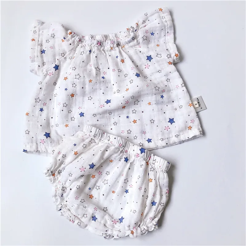 Newborn Baby Clothes Set Lemon Muslin Summer Toddler Baby T-shirt Set Cherry Soft Organic Cotton Kids Tops With Short 2pcs 0-2Y
Newborn Baby Clothes Set Lemon Muslin Summer Toddler Baby T-shirt Set Cherry Soft Organic Cotton Kids Tops With Short 2pcs 0-2Y