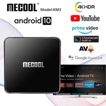 Приставка Смарт ТВ MECOOL KM3 Android 2021 4 + 64 ГБ Amlogic S905X2 4K HD|ТВ-приставки и