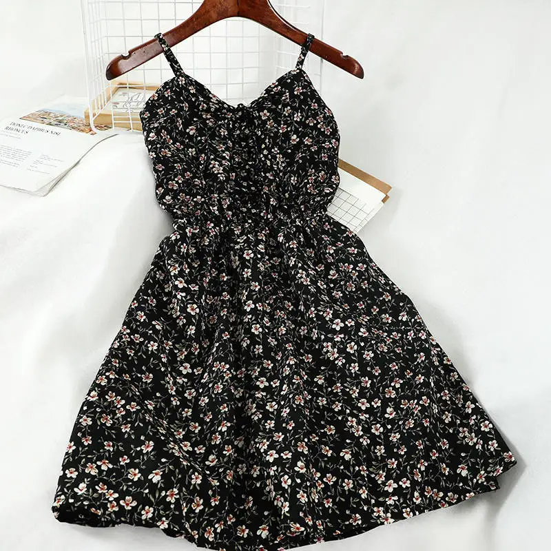 Sleeveless Spaghetti Straps Floral Dress Women Korean Sexy Summer Dress Vestidos Vintage Sundress Beach Dresses For Women C6217
Sleeveless Spaghetti Straps Floral Dress Women Korean Sexy Summer Dress Vestidos Vintage Sundress Beach Dresses For Women C6217