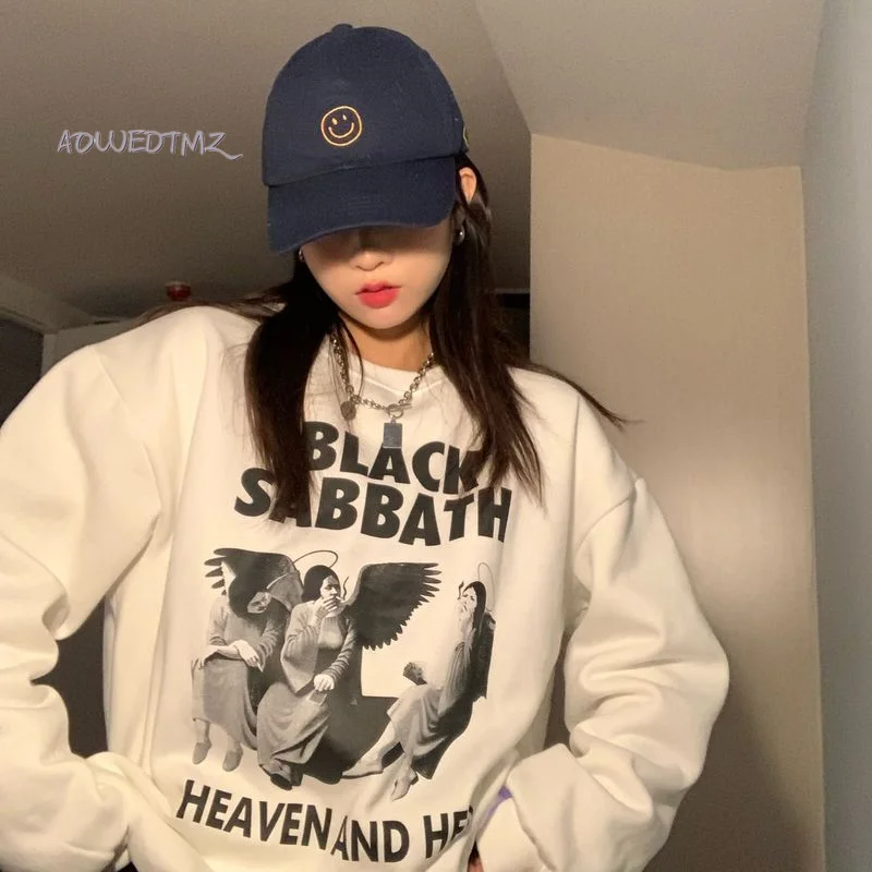 Женский пуловер с набивкой AOWDTMZ, весенне-осенний свитер, Повседневный пуловер большого размера, рубашка в стиле Харадзюку, 2021
Женский пуловер с набивкой AOWDTMZ, весенне-осенний свитер, Повседневный пуловер большого размера, рубашка в стиле Харадзюку, 2021