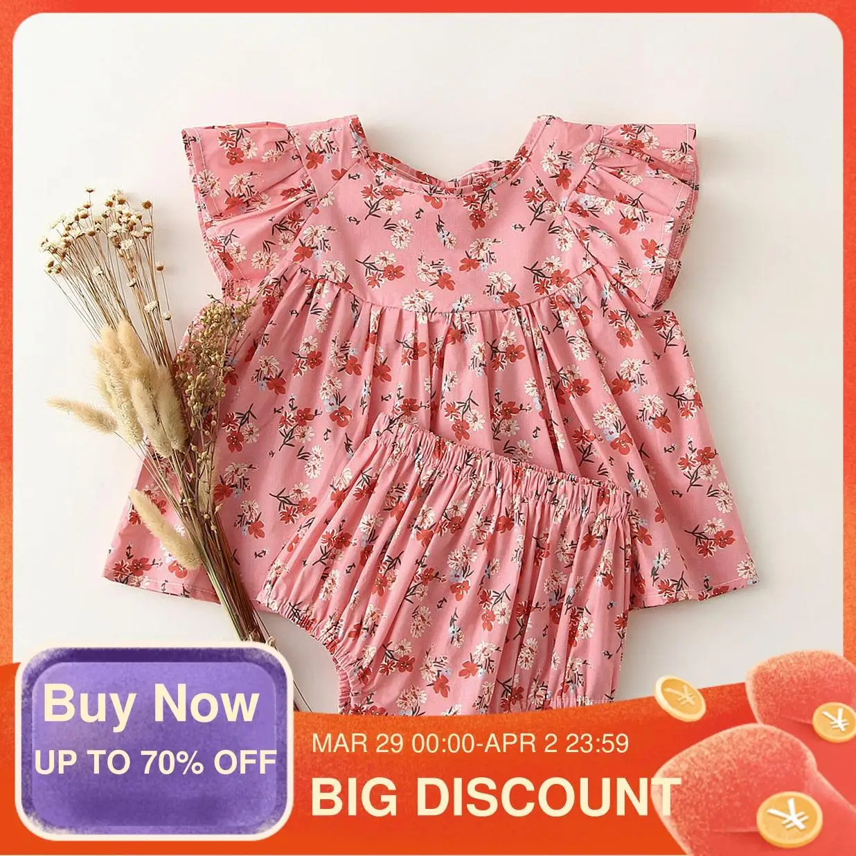 2 Pcs Infant Baby Girls Clothing Set Summer Flying Sleeves Tops Shirts + Bloomer Floral Newborn Baby Girls Clothes Outfits
2 Pcs Infant Baby Girls Clothing Set Summer Flying Sleeves Tops Shirts + Bloomer Floral Newborn Baby Girls Clothes Outfits