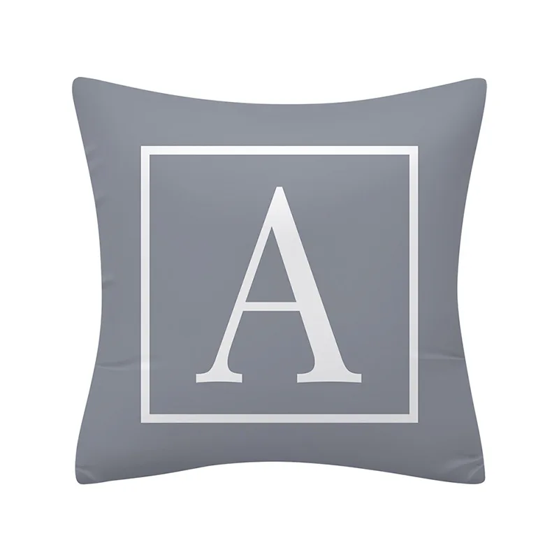 1Pcs Gray Letter Alphabet Decorative Cushion Cover Polyester Throw Pillowcase 45*45CM Sofa Home Car Decorative PillowCover 41024
1Pcs Gray Letter Alphabet Decorative Cushion Cover Polyester Throw Pillowcase 45*45CM Sofa Home Car Decorative PillowCover 41024