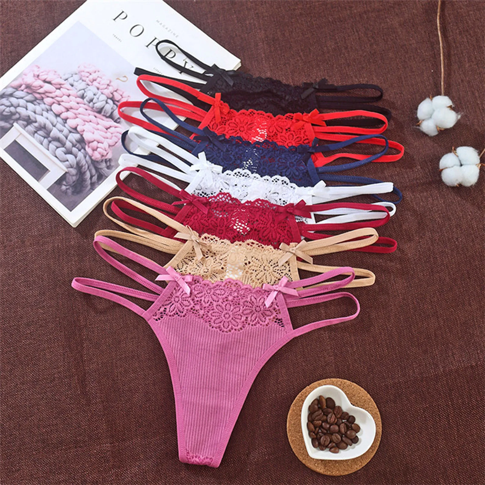 Sexy Pendant Lady G String Lace Embroidery V-String Women Sexy Ultrathin Temptation Panties Low Waist Underwear lenceria
Sexy Pendant Lady G String Lace Embroidery V-String Women Sexy Ultrathin Temptation Panties Low Waist Underwear lenceria