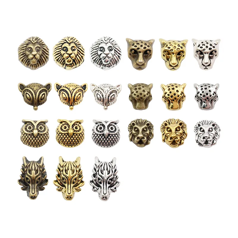 10pcs Antique Owl Lion Leopard Head Spacer Beads Charm DIY Bracelets Necklace Beads for Jewelry Making Accessories
10pcs Antique Owl Lion Leopard Head Spacer Beads Charm DIY Bracelets Necklace Beads for Jewelry Making Accessories