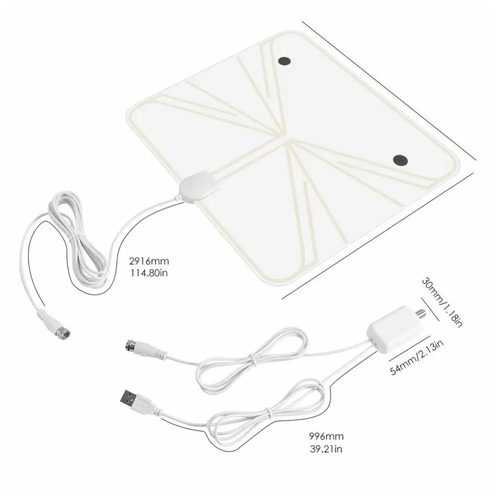 TV Antenna Flat Indoor High-Definition Signal Amplifier TV Antenna High-Definition 50 Miles Signal Enhancement Range Supports TV
TV Antenna Flat Indoor High-Definition Signal Amplifier TV Antenna High-Definition 50 Miles Signal Enhancement Range Supports TV