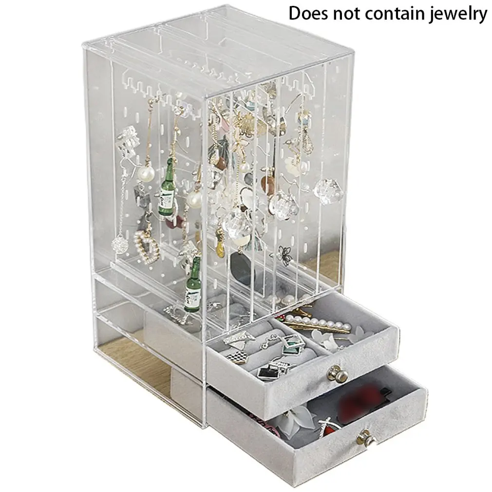 Multifunctional Jewelry Storage Box Plastic Transparent Dust Earrings Finishing Box Desktop Vertical Lagerung Rack
Multifunctional Jewelry Storage Box Plastic Transparent Dust Earrings Finishing Box Desktop Vertical Lagerung Rack