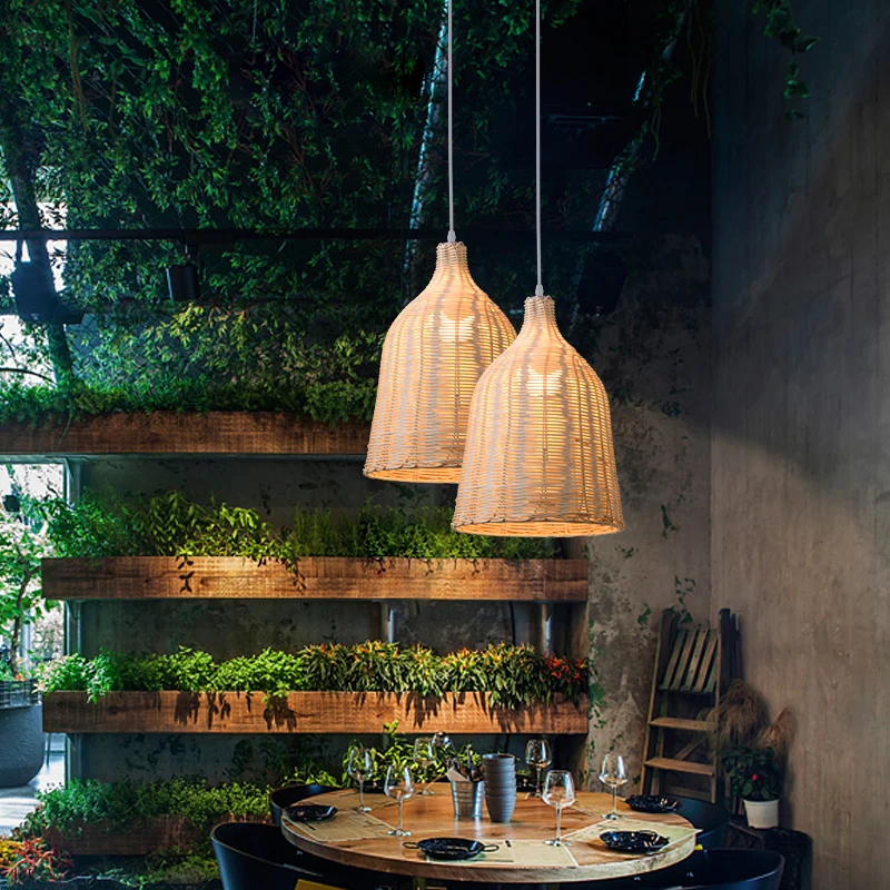 Handmade Bamboo Weaving pendant lights chinese style retro Rattan hanging lamps Garden Restaurant deco lighting fixture
Handmade Bamboo Weaving pendant lights chinese style retro Rattan hanging lamps Garden Restaurant deco lighting fixture