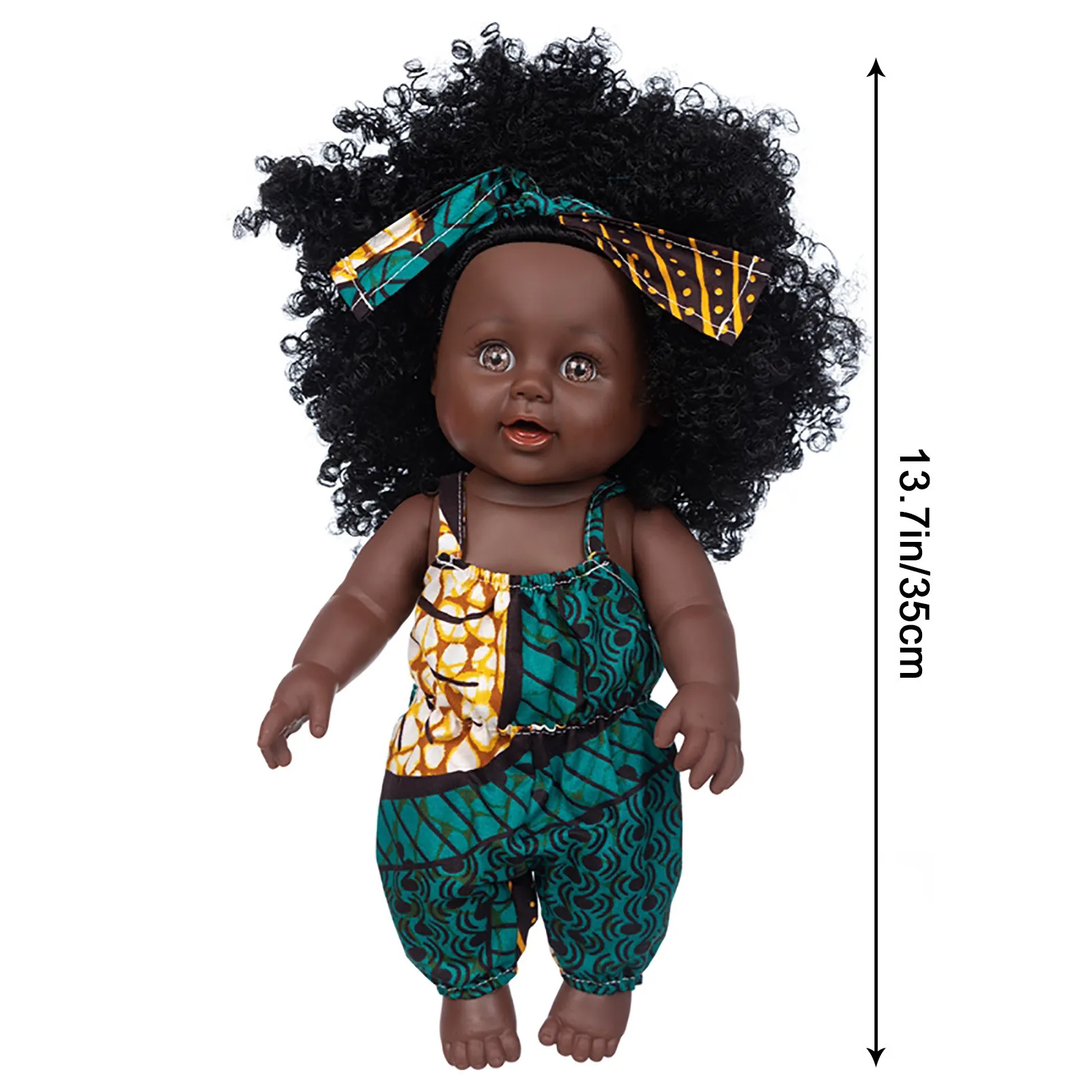 New kids doll toys Black African Black Baby Cute Curly Black 35CM Vinyl Baby Toy children's toys gifts high quality
New kids doll toys Black African Black Baby Cute Curly Black 35CM Vinyl Baby Toy children's toys gifts high quality