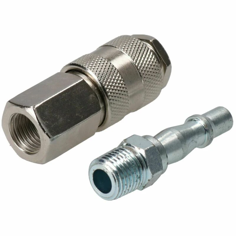 1/4 Inch BSP Male PCL To Female Thread EURO Air Fitting Convertor Adapter Airline Hose Quick Release
1/4 Inch BSP Male PCL To Female Thread EURO Air Fitting Convertor Adapter Airline Hose Quick Release