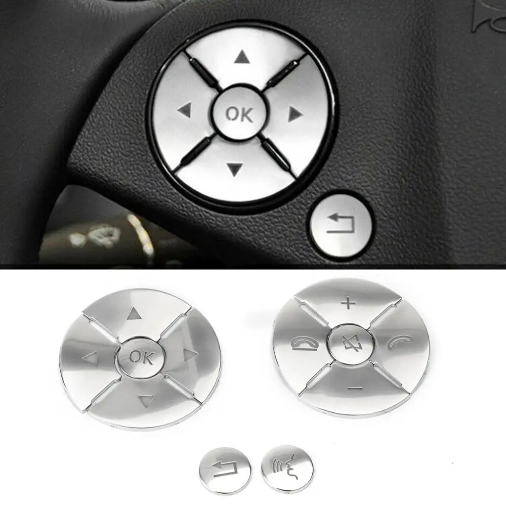 Areyourshop 12pcs Steering Wheel Button Silver Trim For Benz C E S Class W204 W212 Car Auto Parts
Areyourshop 12pcs Steering Wheel Button Silver Trim For Benz C E S Class W204 W212 Car Auto Parts