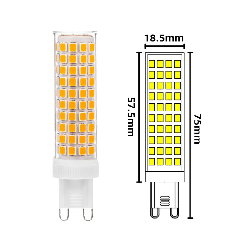 

10pcs LED G9 Bulb 7W 124 LEDS AC110V 220V LED Corn Lamp Pendant Crystal Chandelier Ceilling Light Replace 70W Halogen Bulb