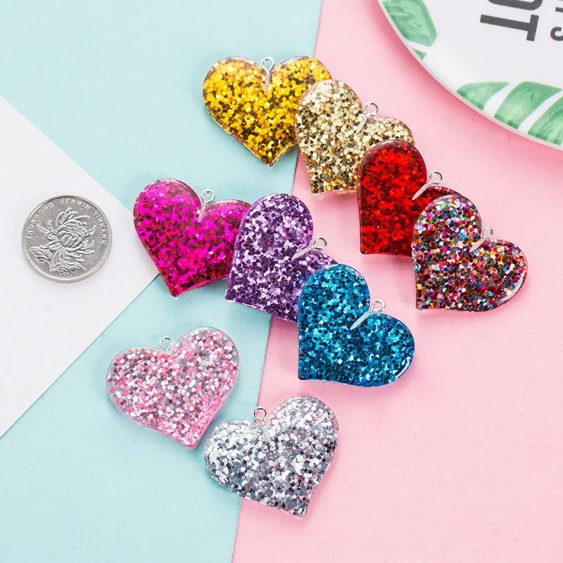10Pcs Kawaii Glitter Heart Shape Flatback Resin Cabochon DIY Jewelry Accessories Flat back Cabochons Scrapbooking Pendant Charms
10Pcs Kawaii Glitter Heart Shape Flatback Resin Cabochon DIY Jewelry Accessories Flat back Cabochons Scrapbooking Pendant Charms