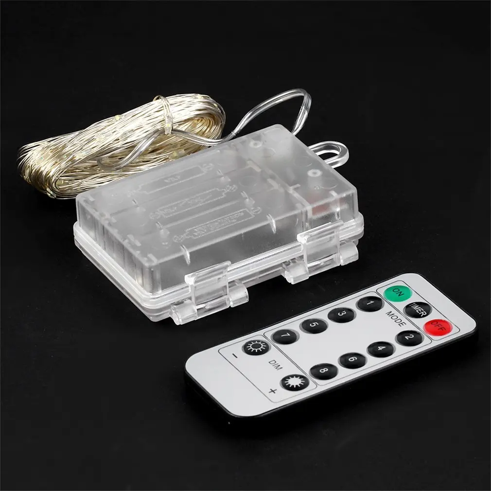 ICOCO 10M 100LED 3AA Battery Silver Wire String Light Fairy Lamp Decorative Light With 8 Function Remote Control and Battery Box
ICOCO 10M 100LED 3AA Battery Silver Wire String Light Fairy Lamp Decorative Light With 8 Function Remote Control and Battery Box