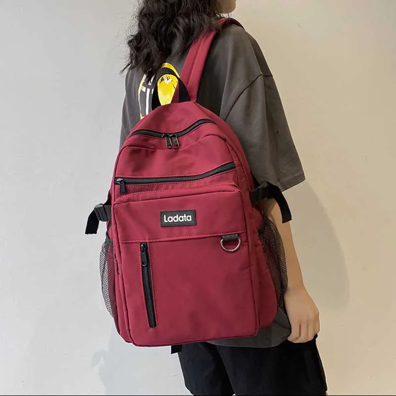 School Backpack Women's Solid Color Students Top Backpacks For Girls Fashion Female Bags College Large Capacity Casual Schoolbag
School Backpack Women's Solid Color Students Top Backpacks For Girls Fashion Female Bags College Large Capacity Casual Schoolbag