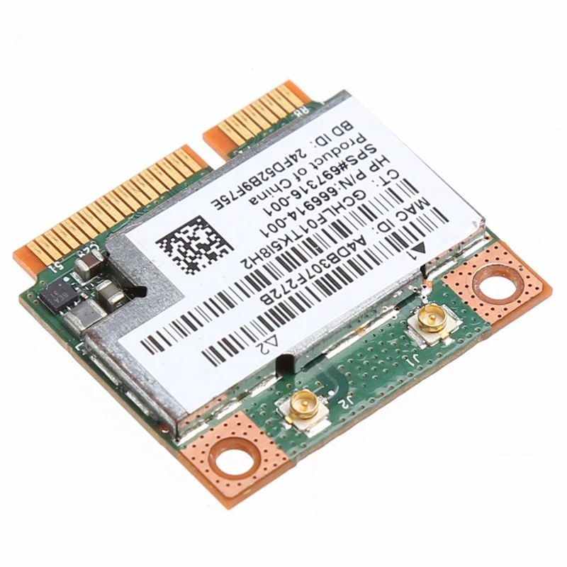 Двухдиапазонный 2 4 + 5G 300 м 802.11A/B/G/N Wifi Bluetooth 0 Беспроводной Половина Mini Pci-E карта для