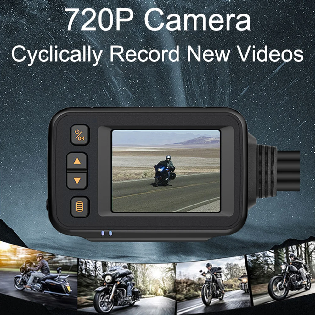 Motorcycle Dash Cam 1080P HD Dual Lens Front Rear Driving Recorder DVR Camera with 2" Display Loop Recording Parking Monitoring
Motorcycle Dash Cam 1080P HD Dual Lens Front Rear Driving Recorder DVR Camera with 2" Display Loop Recording Parking Monitoring