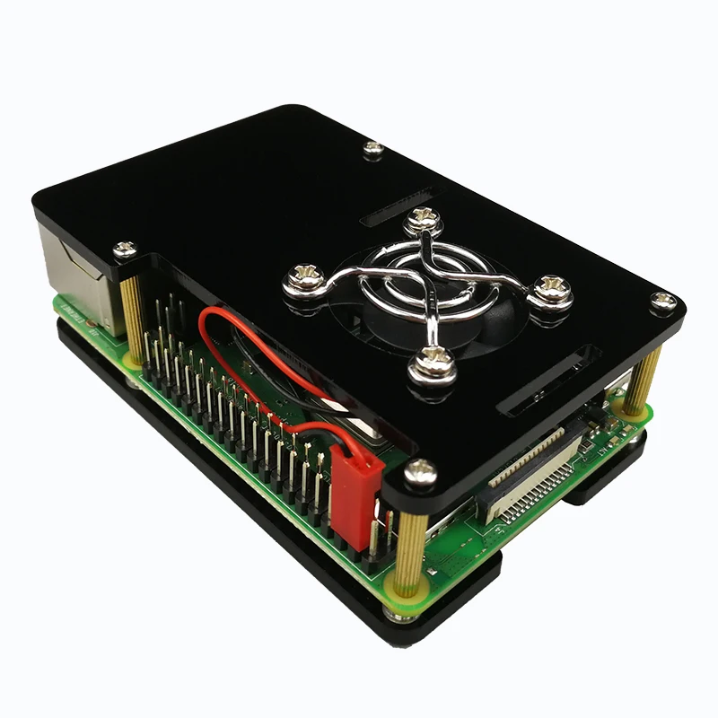 Raspberry Pi Case Clear Acrylic Case Enclosure Box with Cooling Fan for Raspberry Pi 4 Model B
Raspberry Pi Case Clear Acrylic Case Enclosure Box with Cooling Fan for Raspberry Pi 4 Model B