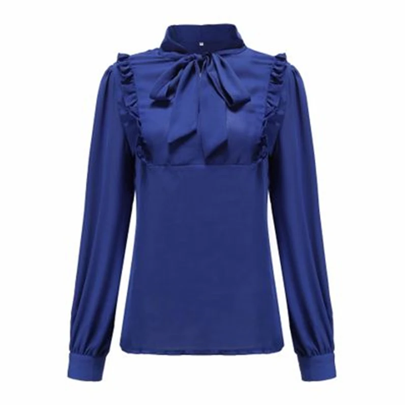 2020 New Autumn And Winter Female Blouse Vogue Lotus leaf Long sleeve Bow Slim Commute Elegant Solid color High Quality Ladies
2020 New Autumn And Winter Female Blouse Vogue Lotus leaf Long sleeve Bow Slim Commute Elegant Solid color High Quality Ladies