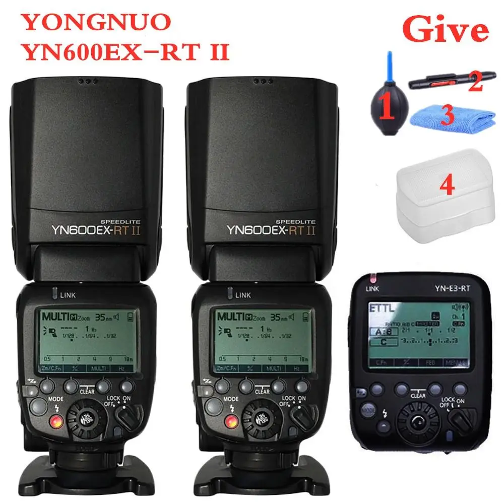 Светодиодная лампа для видеосъемки YONGNUO YN600EX RT II 2 4G Беспроводной вспышка