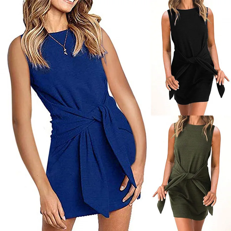 2020 Summer Dress Women Elegant Sleeveless O Neck Vestido Dress Female Solid Mini Party Bind Pencil Dress Ladies Dresses
2020 Summer Dress Women Elegant Sleeveless O Neck Vestido Dress Female Solid Mini Party Bind Pencil Dress Ladies Dresses