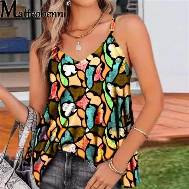 2021 Summer New Printed Tops Sexy Fashion Elastic Sling Slim Vest Women Sleeveless T-Shirt Girl Party Club Halter Vest T-Shirts
2021 Summer New Printed Tops Sexy Fashion Elastic Sling Slim Vest Women Sleeveless T-Shirt Girl Party Club Halter Vest T-Shirts