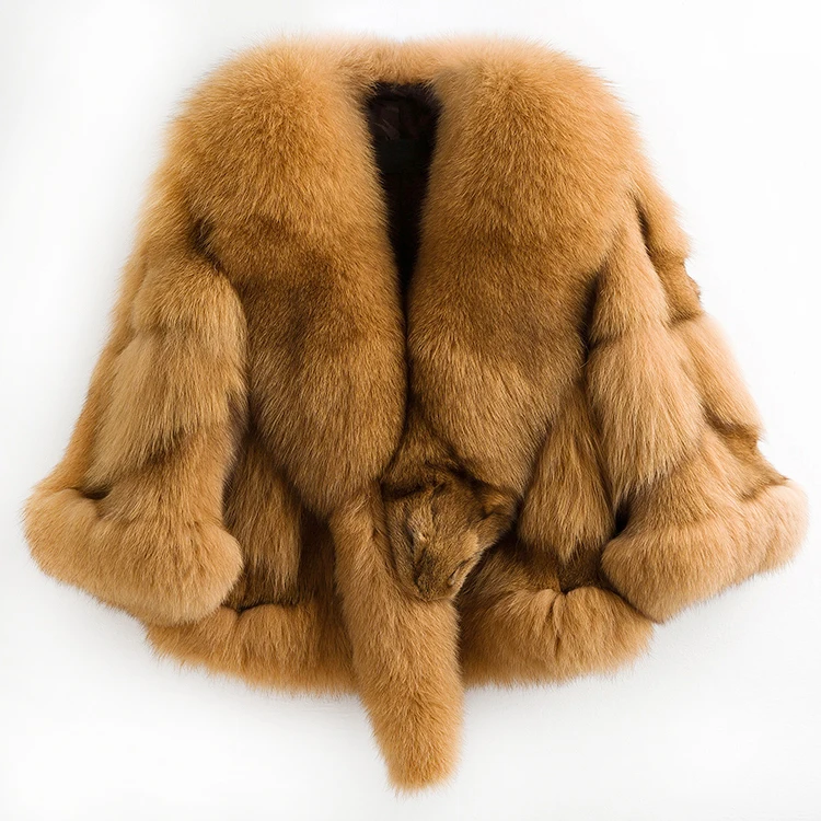 Фото Женское пальто с натуральным мехом лисы зимняя куртка женская - купить