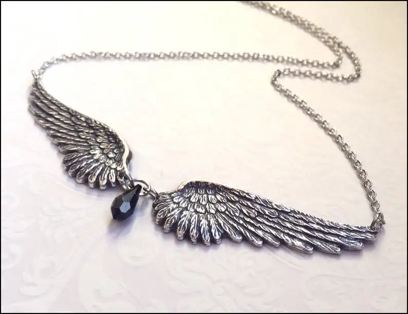 Женское винтажное ожерелье с подвеской Крылья Ангела | Украшения и аксессуары