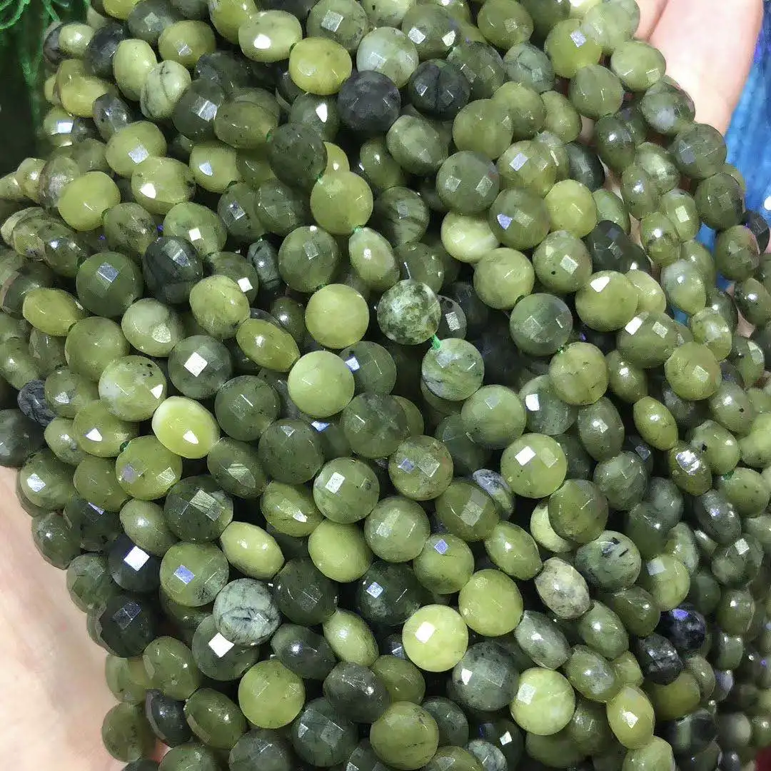 Canadian Jades Oblate Faceted Natural Stone Beads Charm Making for Jewelry Bracelet Necklace Accessories Size 6mm length 38cm
Canadian Jades Oblate Faceted Natural Stone Beads Charm Making for Jewelry Bracelet Necklace Accessories Size 6mm length 38cm