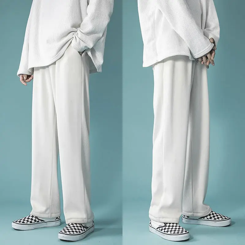 Spring Summer Ice Silk Pants Men's Fashion Casual Wide-leg Pants Men Streetwear Korean Hip-hop Straight Pants Mens Trousers
Spring Summer Ice Silk Pants Men's Fashion Casual Wide-leg Pants Men Streetwear Korean Hip-hop Straight Pants Mens Trousers