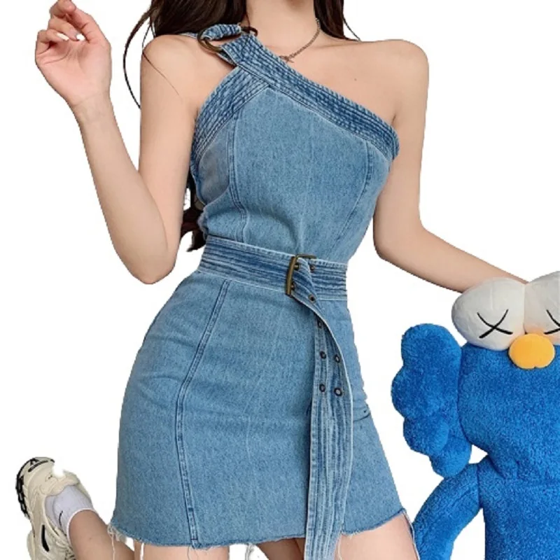 PERHAPS U Vintage Sexy INS Blue Denim One-Shoulder Irregular Asymmetrical Sashes Belt Zipper Bodycon Sheath Short Dress D3066
PERHAPS U Vintage Sexy INS Blue Denim One-Shoulder Irregular Asymmetrical Sashes Belt Zipper Bodycon Sheath Short Dress D3066