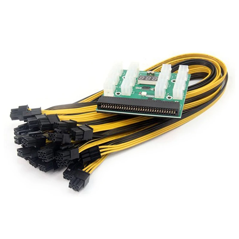Power Module Breakout Board Kits with 12Pcs 6Pin to 6Pin Power Cable for HP1200W 750W PSU GPU Mining Ethereum ETH
Power Module Breakout Board Kits with 12Pcs 6Pin to 6Pin Power Cable for HP1200W 750W PSU GPU Mining Ethereum ETH