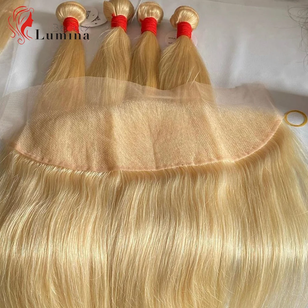 

Brazilian Straight Hair 4x4 Lace Closure With Baby Hair Hand Tied 613 Blonde 13x4 Lace Frontal Remy Hair Extension 130 Density