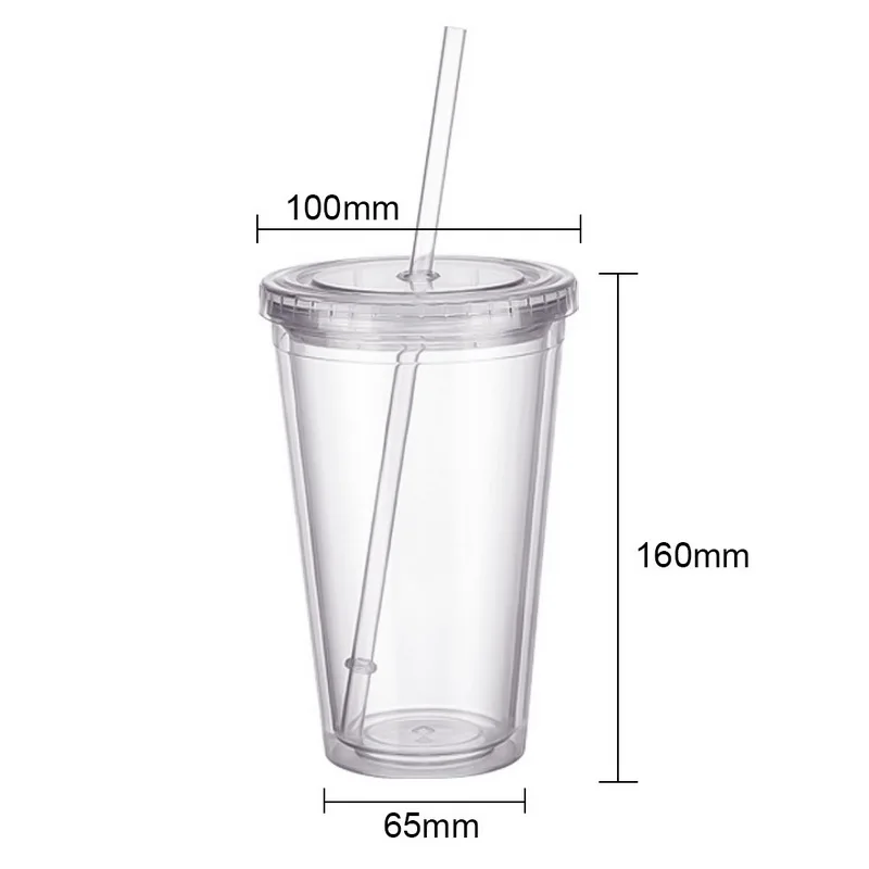 1PC Double-walled Ice Cold Drink Travel Mug Coffee Juice Tea Cup With Straw Reusable Smoothie Plastic Iced Tumbler 500ml
1PC Double-walled Ice Cold Drink Travel Mug Coffee Juice Tea Cup With Straw Reusable Smoothie Plastic Iced Tumbler 500ml