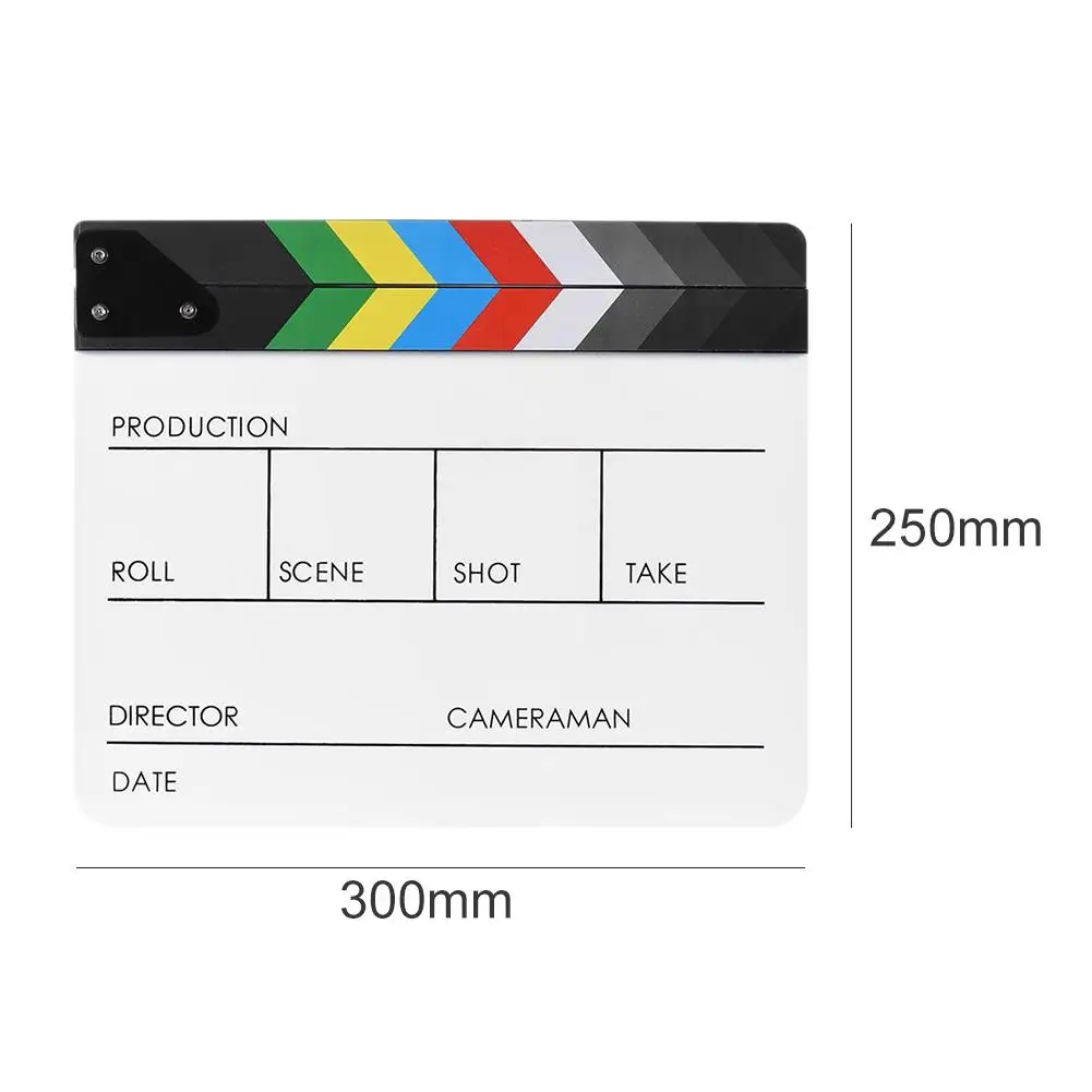 Hot Sale Film Clapper Board Delicate Texture Colorful Director Video Scene Clapperboard Acrylic Dry Erase Movie Film Clapper
Hot Sale Film Clapper Board Delicate Texture Colorful Director Video Scene Clapperboard Acrylic Dry Erase Movie Film Clapper