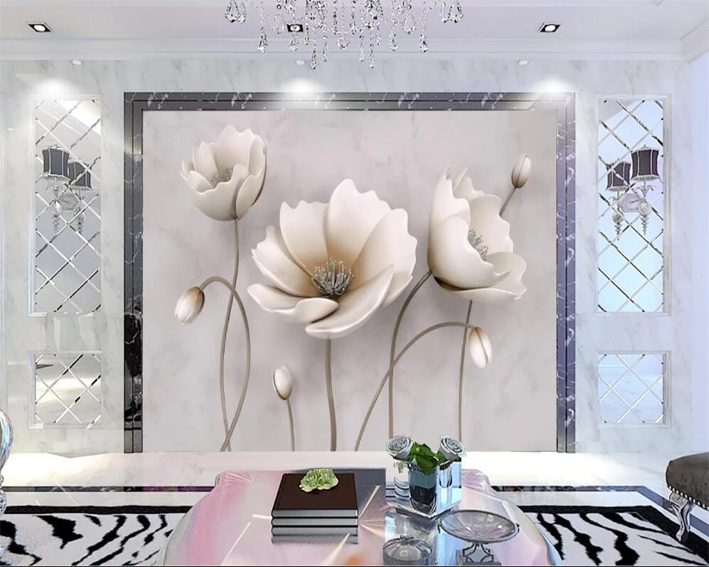 beibehang wallpapers for living roo Customized modern minimalist new Chinese three-dimensional lily flower papel de parede 3d
beibehang wallpapers for living roo Customized modern minimalist new Chinese three-dimensional lily flower papel de parede 3d