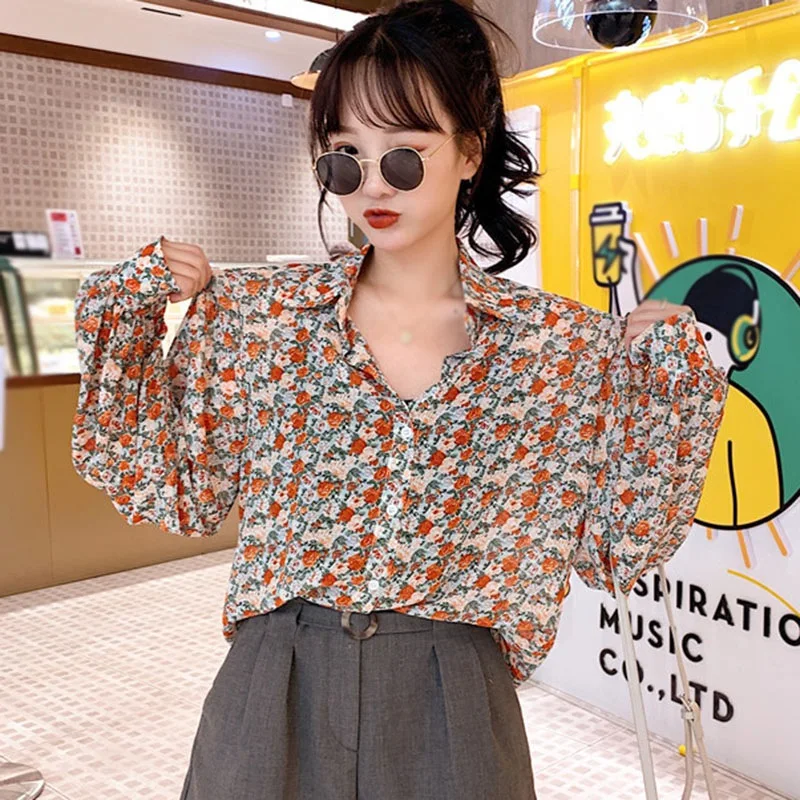 2020 Fashion Korean Style Lapel Long Sleeve Floral Fashion Sweet Lazy Loose Vintage Casual Shirt Women
2020 Fashion Korean Style Lapel Long Sleeve Floral Fashion Sweet Lazy Loose Vintage Casual Shirt Women