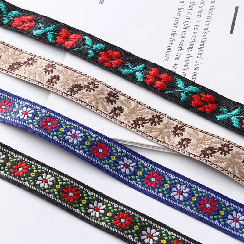 5yards 20mm Ethnic Flower Jacquard Ribbon for Diy Craft Headwear Curtain Garment Decoration Strip Gift Packaging Materials
5yards 20mm Ethnic Flower Jacquard Ribbon for Diy Craft Headwear Curtain Garment Decoration Strip Gift Packaging Materials
