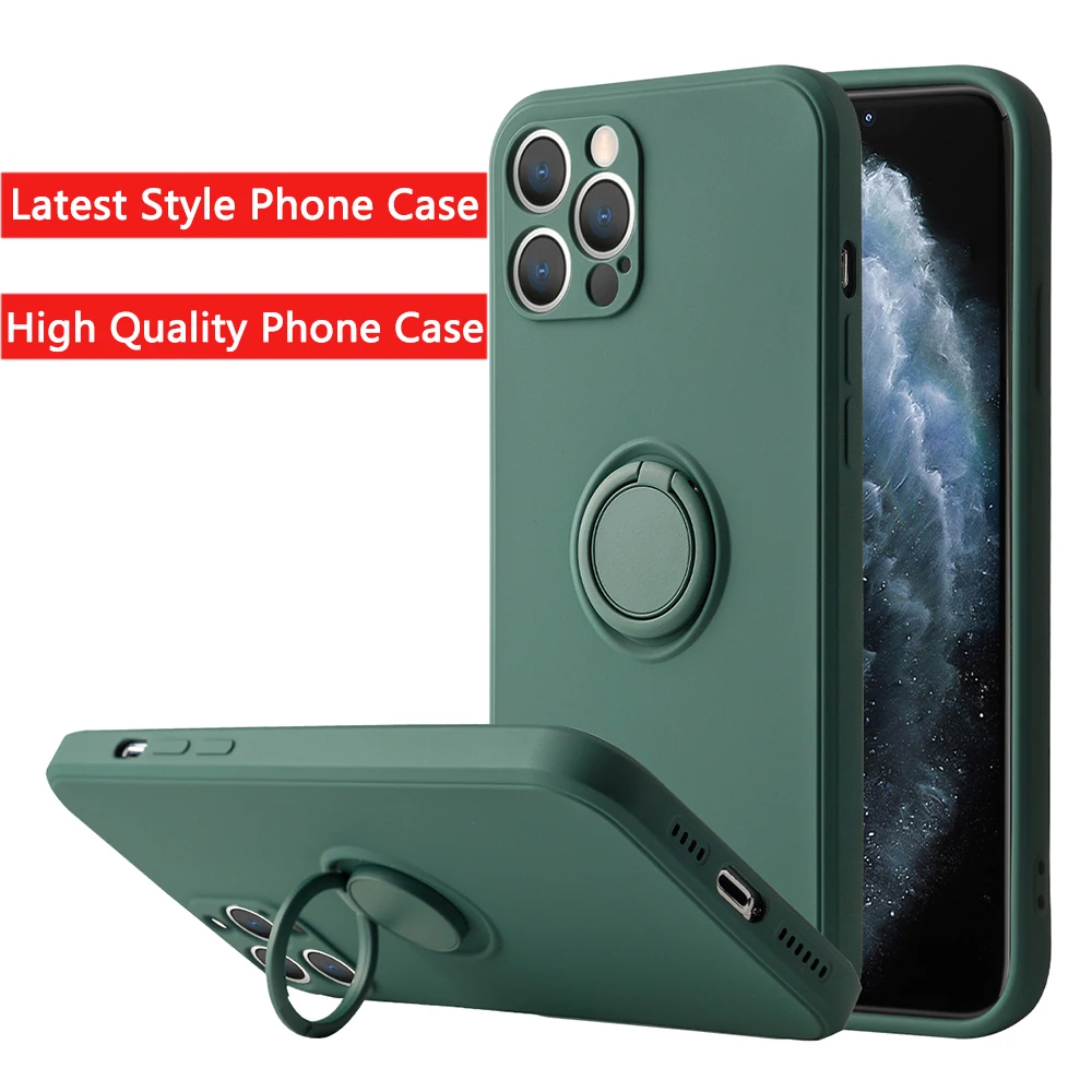 Liquid Silicone Finger Ring Stand Magnetic Holder Bracket For iPhone 12 11 Pro Max Mini XR X XS Max 7 8 Plus SE 2020 Phone Case
Liquid Silicone Finger Ring Stand Magnetic Holder Bracket For iPhone 12 11 Pro Max Mini XR X XS Max 7 8 Plus SE 2020 Phone Case