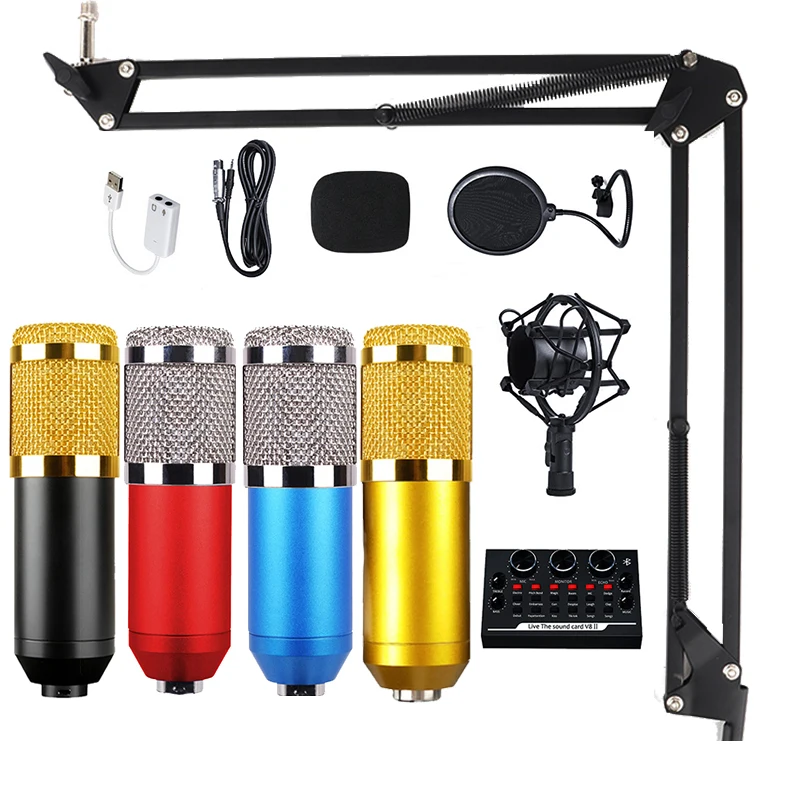 Condenser Microphone bm800 Kit computer Studio Microphone For pc Sound Card Kit Professional Karaoke Microphones Live Recording
Condenser Microphone bm800 Kit computer Studio Microphone For pc Sound Card Kit Professional Karaoke Microphones Live Recording